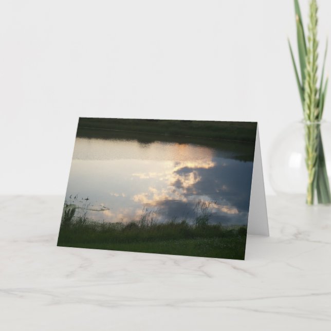 Clouds in Pond Card (Front)