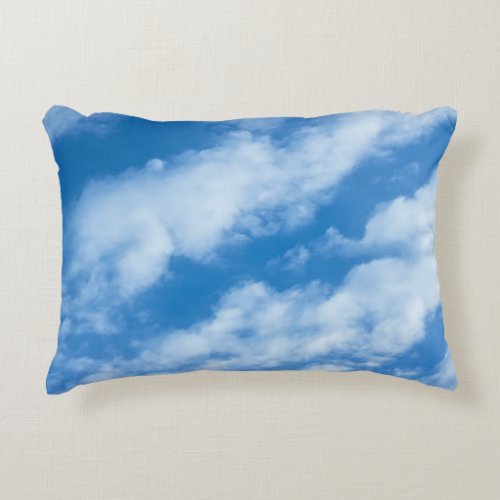 Clouds in the Sky and Sky Blue Accent Pillow
