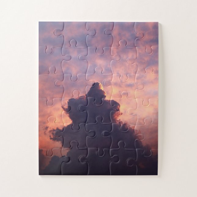 Clouds in the sky during a sunset jigsaw puzzle (Vertical)