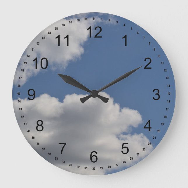 Clouds Large Clock (Front)