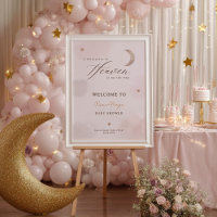 Clouds Little Piece of Heaven Baby shower Welcome