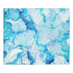 Clouds Macro. Sapphirine and White color Spots. Oc Duvet Cover