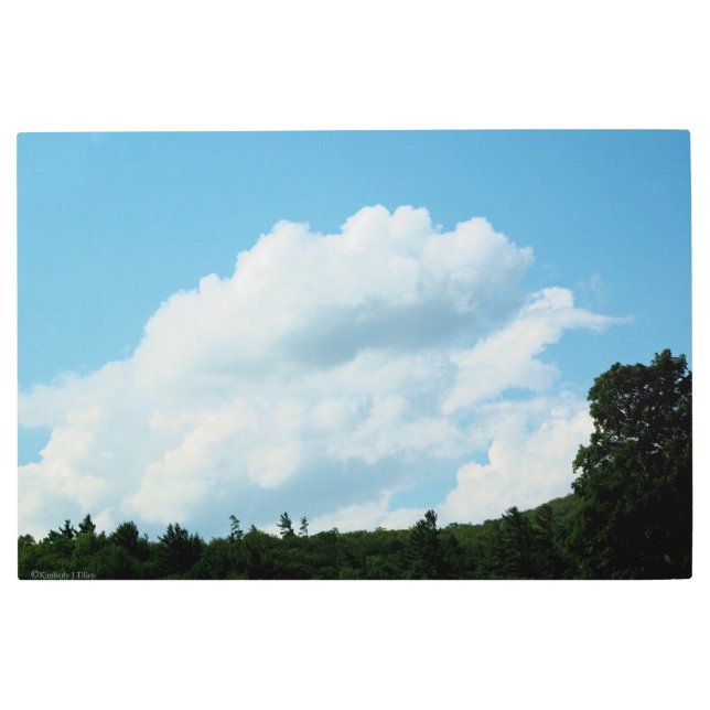 Clouds Meet Trees Metal Print (Front)