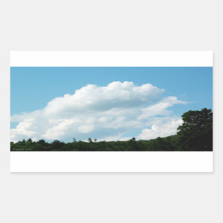 Clouds Meet Trees Rectangular Sticker