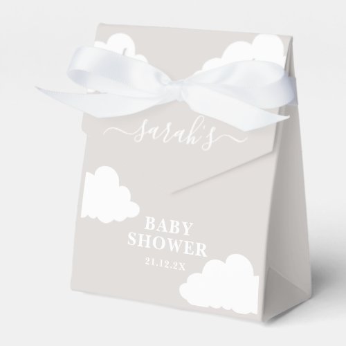 Clouds Minimalist Baby Shower Favor Boxes