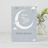 Clouds, moon & star baby shower invitation (Standing Front)