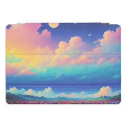 Clouds, mountains, flowers iPad pro cover