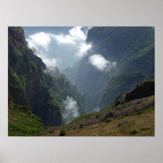Clouds & Mountains Poster