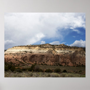 Clouds Moving In Over New Mexico Mountains Color Poster