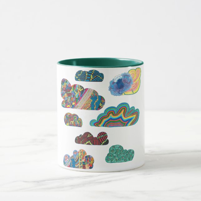 "Clouds" Mug. Original art by Rip Rense. Mug (Center)