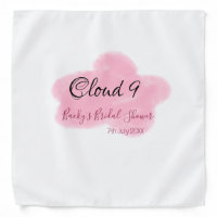 Clouds nine red pastel bridal shower namedate