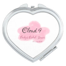 Clouds nine red pastel bridal shower namedate