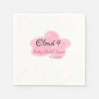 Clouds nine red pastel bridal shower namedate