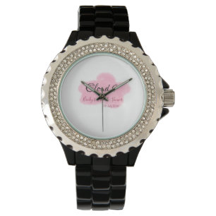 Clouds nine red pastel bridal shower namedate watch