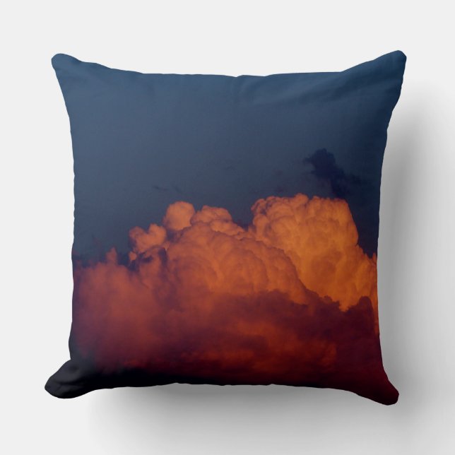 Clouds of Many colors Throw Pillow (Front)