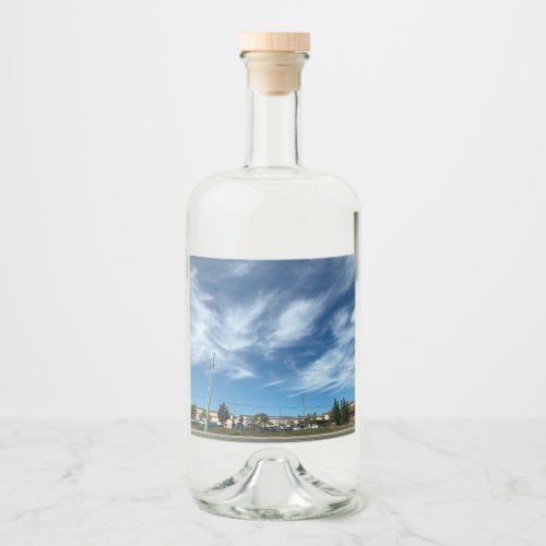 Clouds of the Day Series by AskStudio Liquor Bottle Label