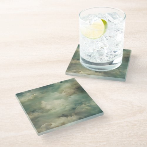 Clouds of the Past Glass Coaster