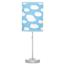 Clouds on Blue Sky Baby Boy Nursery Table Lamp