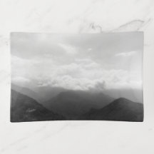 Clouds on the Hills Black and White Photography