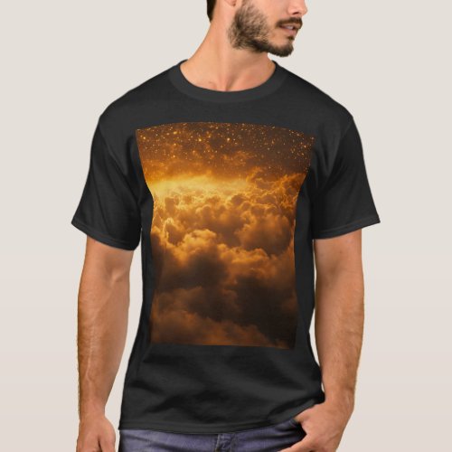 Clouds orange with sunset beautiful amazing view T_Shirt