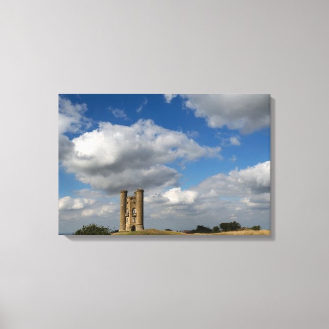 Clouds over Broadway Tower, Cotswolds canvas Print (Front)