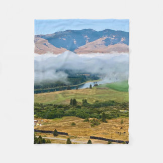 Clouds Over Flathead River Fleece Blanket