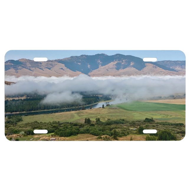 Clouds Over Flathead River License Plate (Front)