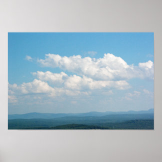 Clouds Over Mountains Poster