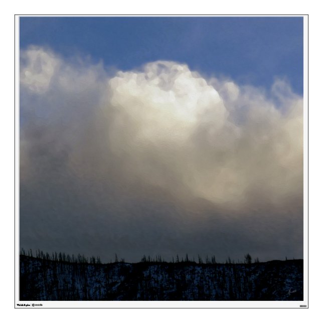 Clouds Over the Ridge Wall Sticker (Front)