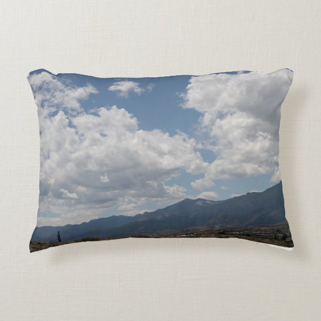 Clouds over the Rocky Mountains Accent Pillow (Front)