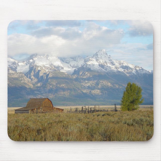 Clouds Over the Teton Mountains Mouse Pad (Front)