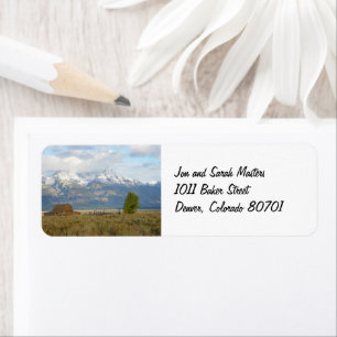 Clouds Over the Tetons Return Address Label