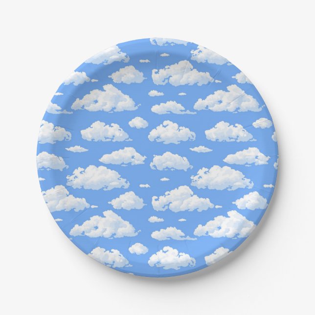 Clouds Paper Plates (Front)