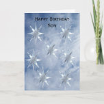 Clouds Personalised Son Birthday Card<br><div class="desc">Greeting card cloud with stars son birthday card. Customise this birthday card with any text then have it printed and sent to you or instantly download it to your mobile device. Should you require any help with customising then contact us through the link on this page. Cloud design personalised son...</div>