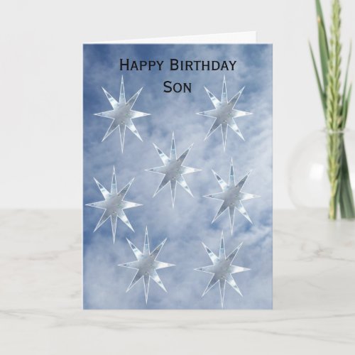 Clouds Personalised Son Birthday Card