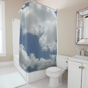 Clouds Photo Print Fun Shower Curtain