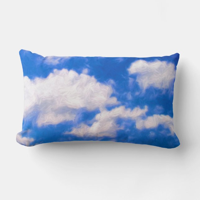 Clouds Polyester Throw Pillow, Lumbar Pillow (Front)