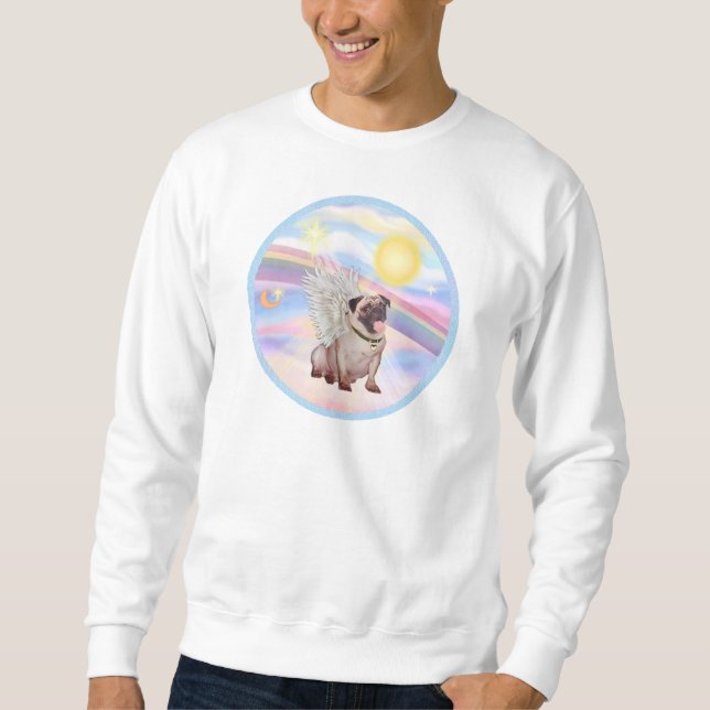 Clouds - Pug Angel (#2) Sweatshirt (Front)
