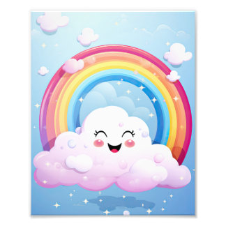 Clouds Rainbow Photo Print