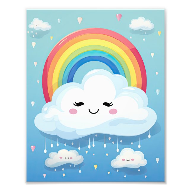 Clouds Rainbow Photo Print (Front)