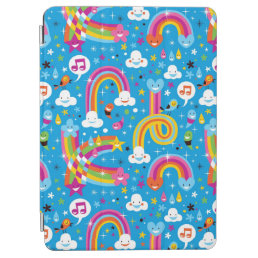 clouds rainbows rain drops hearts pattern iPad air cover