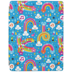clouds rainbows rain drops hearts pattern iPad smart cover
