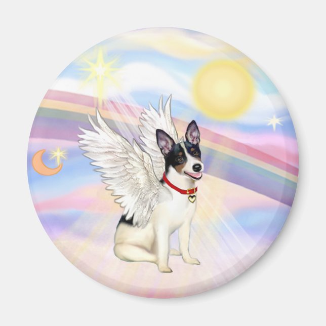Clouds - Rat Terrier Angel Magnet (Front)