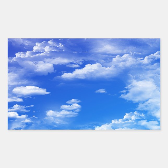 Clouds Rectangular Sticker (Front)
