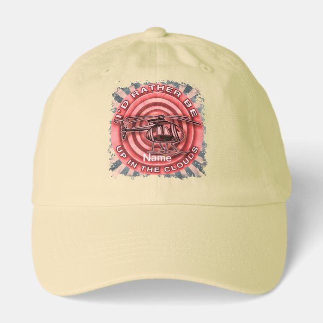 Clouds Red Helicopter hat  (Front)