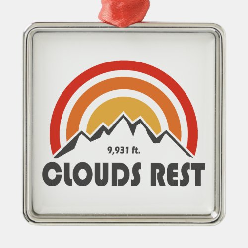 Clouds Rest Mountain Yosemite Metal Ornament