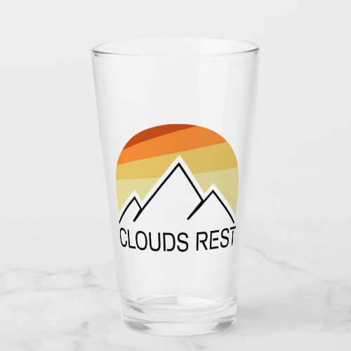 Clouds Rest Mountain Yosemite Retro Glass