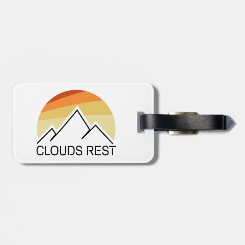 Clouds Rest Mountain Yosemite Retro Luggage Tag