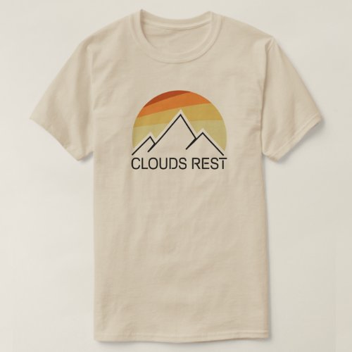 Clouds Rest Mountain Yosemite Retro T_Shirt