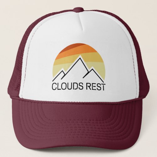 Clouds Rest Mountain Yosemite Retro Trucker Hat